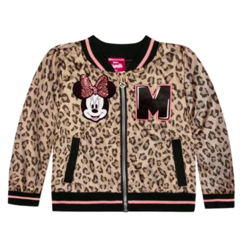 Leopard Print Minnie Mouse Jacket